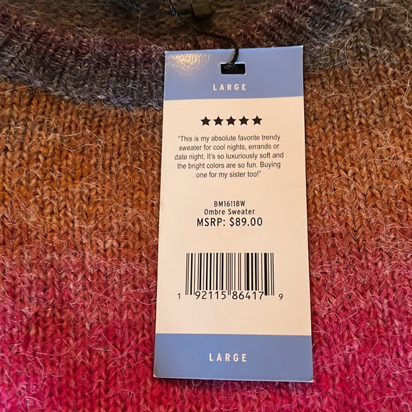 NWT Ombré Sweater. - Picture 9 of 9